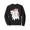 Unicorn Llama Christmas Animals Llamas Unicorns Sweatshirt, black