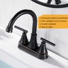 Bathroom Sink Faucet 4 Inch 2 Handle Centerset Oil Rubbed