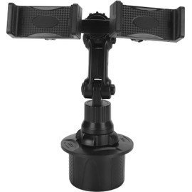 Acogedor Soporte para Teléfono con Portavasos para Automóvil, Portavasos Doble para Teléfono Celular, Soporte Giratorio para Teléfono para Automóvil con Base Ajustable de 360 ​​​​°,