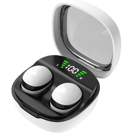 Generic Sleep Wireless Headphones, Invisible Sleep Earbuds, Invisible Sleep Earbuds for Side Sleepers, Bluetooth 5.3 Miniature in-Ear Headphones, Comfort Noise Cancellation for Sleep and Work, White