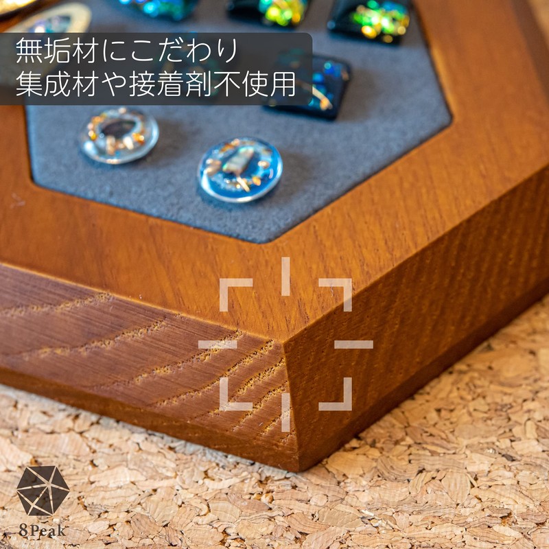 8Peak Wooden Suede Velour Jewelry Tray Jewelry Box Accessory Stand