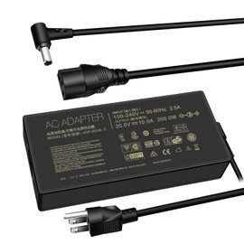 200W Zephyrus Charger ADP-200JB D for ASUS ROG Zephyrus G15, ROG Strix G15 G17, ASUS TUF A15 A17 F15 F17 Gaming Laptop Power AC Adapter Supply Cord