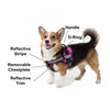 Dogline Vest Harness for Dogs and 2 Removable Emotional Support