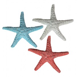 Fancy That Set of 3 Resin Starfish Wall Hanging Sculptures Coastal Home Decor Beach Art