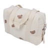 Multifunctional Baby Stroller Storage Bag Zipper Embroidery Reusable Handbag Nappy