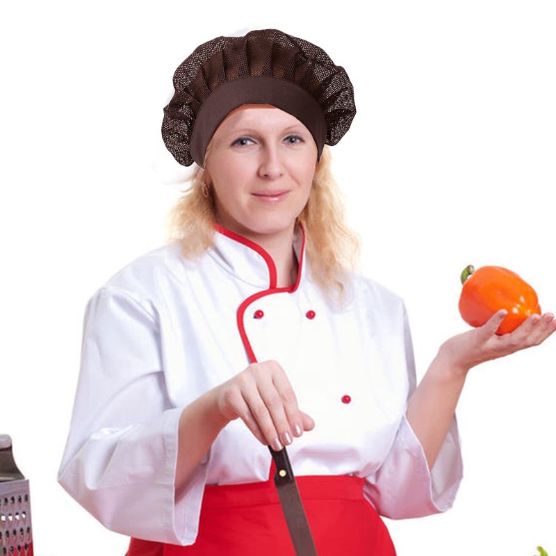 Cityelf Gorro de Chef Ajustable para Cocina, Red de Malla