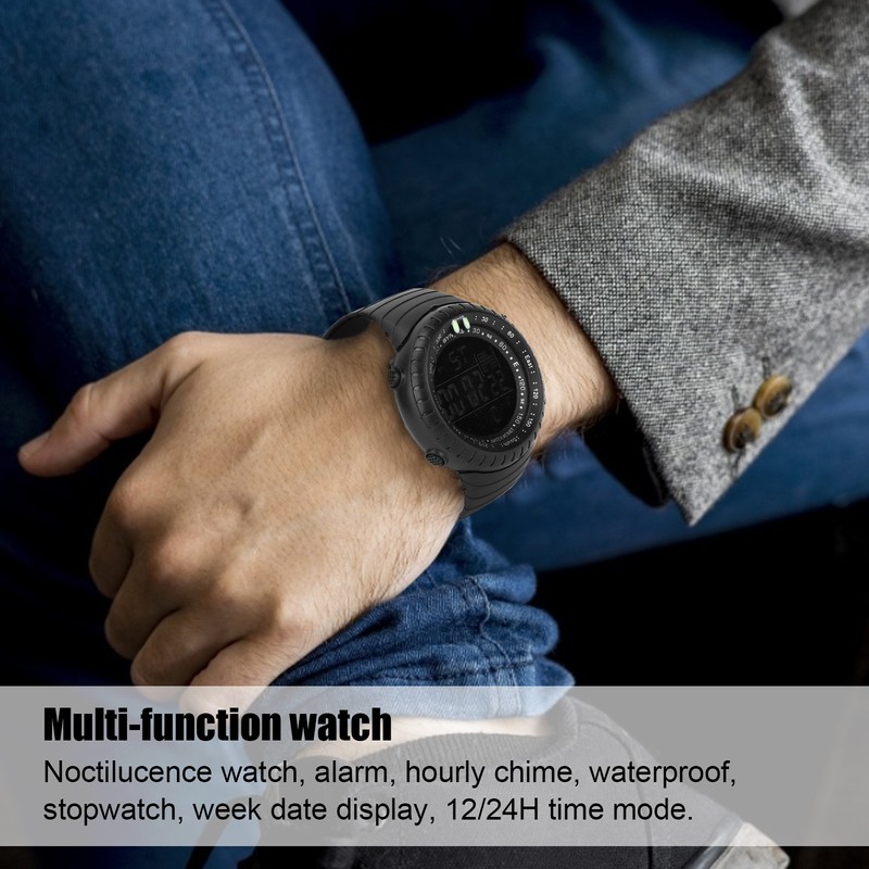 Digital Sports Watch Night Light Waterproof Multiple Functions Electronic Watch