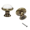 Gad2go 6Pcs Cabinet Knob Vintage Ceramic Drawers Knobs 34mm Round