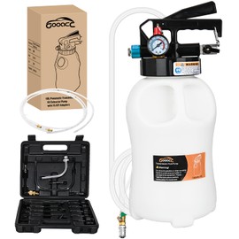 GOOACC Transmission Fluid Pump Kit 10L Automotive Pneumatic Oil Fluid Extractor ATF Refill Dispenser Transfer Pump with 15 ATF Filler Adapters 2.6 Gal 2 Way Vacuum Fluid Evacuator Oil Change Tool Set