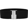 BlackButterfly Wide Elastic Waist Cinch Stretch Waistband Retro Vertical Clasp