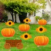 Thyle 2 Pack Fall Pumpkins Yard Signs with Stakes 28