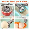 Ice Cream Scoop,Portable Stainless Steel Ice Cream Scoop with Trigger