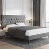 Allewie Queen Size Upholstered Platform Bed Frame with Adjustable Headboard,
