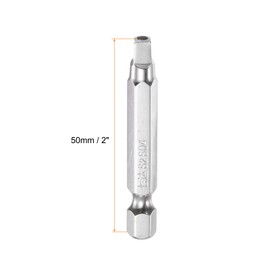 sourcing map SQ4 Square Screwdriver Bit 1/4" Hex Shank 2" Length Magnetic Security Screw Driver Power Tool