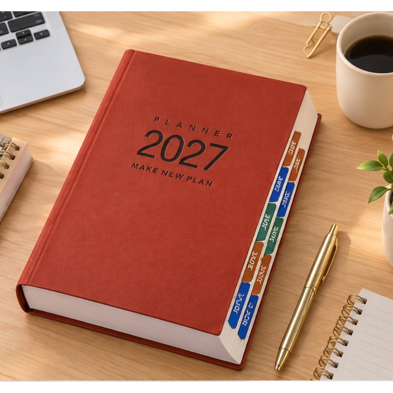 2027 Daily Planner for Time Management – 400-Page A5 Ring
