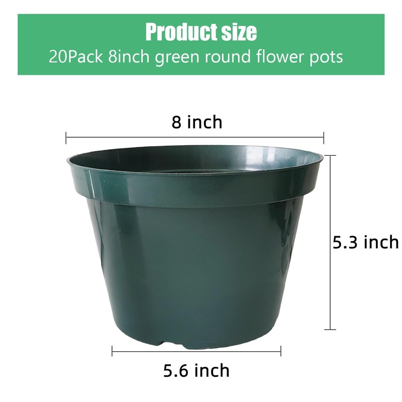 RooTrimmer 8 inches Nursery Pot Plant Grow Sturdy Flower pots
