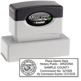 MaxLight Premium Pre-Inked Arizona Notary Public Stamp, 7/8 x 2-1/4, State Board Compliant, Ideal for Arizona Notary Public, Pre-Inked Notary AZ Stamp, Long-Lasting Impressions, Easy to Use