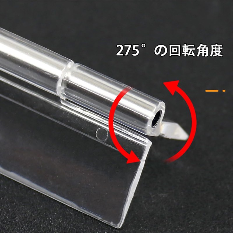 VOXILFE 蝶番 ミニ アクリル ヒンジ 透明 自体に粘着テープ付き 耐久性 6個セット DIYパーツ