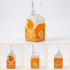 Amorettise Ceramic Orange Juice Bottle Soap Dispenser, Refillable Lotion Pump