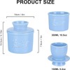 fanquare Porcelain Butter Jar with Lid, French Ceramic Butter Crock