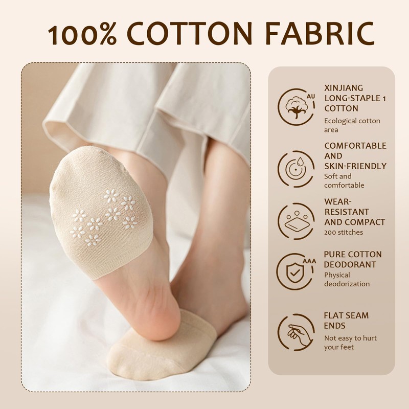 GMHLLES 12 Pairs Half Socks, Women Toe Covers for Inside