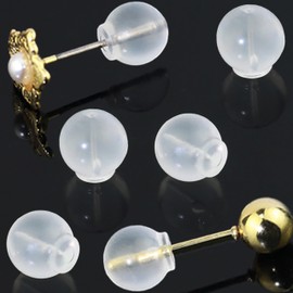 Comfort Impenetrable Soft Safety Backs TPE Medical Grade Material Earring Backs, Fits All Types of Earrings (50 Pcs)