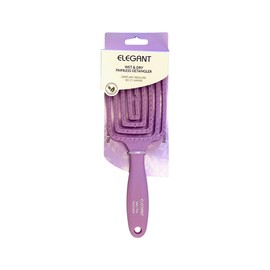 Elegant Wet & Dry Painless Detangler Vented Spiral Hair Brush 10" (Purple #323)