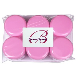 Beauticom 6 Pieces, 30 Gram 30 ML (1 Oz) Round Clear Refillable Jars with Pink Screw Cap Lid for Lip Gloss, Lip Balm, Hand Butter, Beard Wax, Lotion, Scrubs - BPA Free