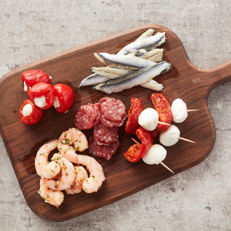 Point-Virgule Walnut Wood Serving Board with Handle, Perfect for Serving