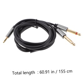 LALAFINA 6.5mm to 3.5mm Stereo Audio Cable for Speakers and Headphones High Fidelity Sound for Computers and Home Audio Systems