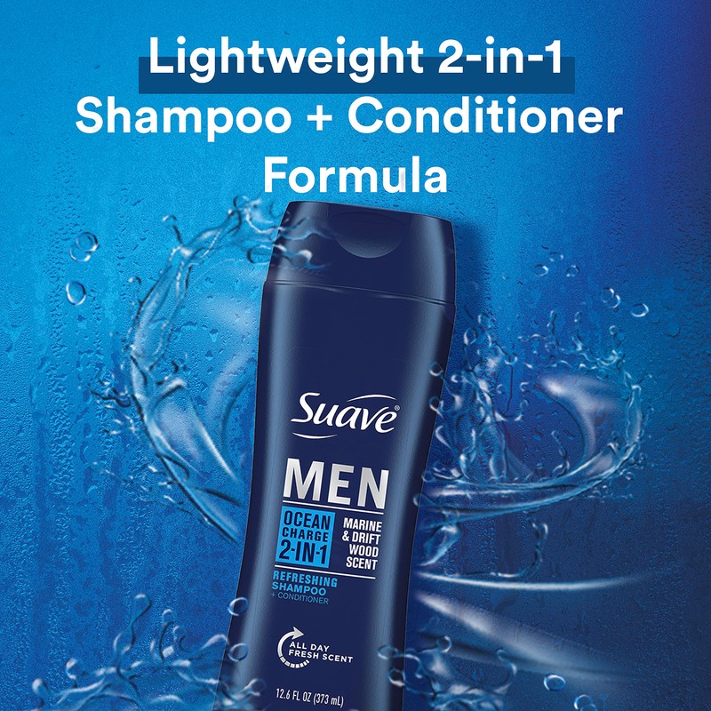 Suave Men 2 in 1 Shampoo and Conditioner Ocean Charge