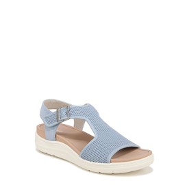 Dr. Scholl's Shoes Womens Time Off Sun Sandal Summer Blue Knit 11 M