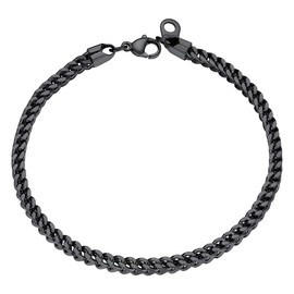 U7 19 cm / 21 cm Franco Chain Bracelet Classic Franco Link Curb Chain for Men and Women Stainless Steel / 18 Carat Gold-Plated 3 mm / 4.5 mm / 6 mm Wide Link Bracelet Fashion Jewellery Accessory,