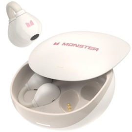 Monster Open Ear AC500 Clip-On Earbuds, Open Ear Headphones, Bluetooth 5.3, Lightweight & Comfortable Fit, Hi-Fi Sound, 30H Playtime, IPX5 Waterproof Wireless Earbuds Running, Walking, Workout