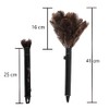Mumusuki Feather Duster, Natural Ostrich Feathers for Dusting Contoured for