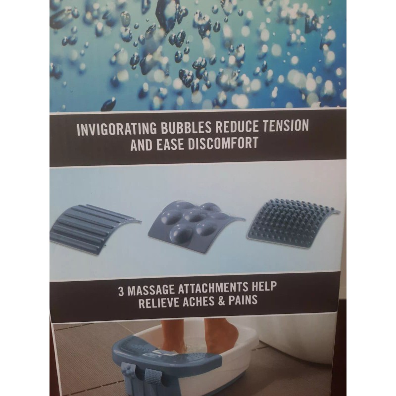 HoMedics Bubble Bliss Deluxe Foot Spa Bubble Foot Massager. New