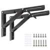 Folding Shelf Brackets 25cm, 2pcs Heavy Duty Metal Collapsible Shelf