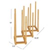 Bamboo 5 Pair Accordian Boot Rack, Natural