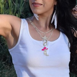 RadiVibe Cowboy Necklace for Women Cowgirl Costume Country Concert Outfits for Women Cowgirl Hats Boots Star Necklace Western Outfits Accessories
