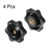 HARFINGTON 4pcs Star Knobs M6 Female Thread 32mm Head Plastic