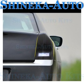 SHINEKA FOR CHRYSLER 300 2011-14 SMOKED TAILLIGHT LAMP PANEL GUARD COVER TRIM SHELL KIT