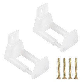 UFURMATE RV Sliding Door Guide, 2Pcs Wall Mounted Sliding Barn Door Hardware Adjustable Plastic Swing Stopper for RV, Camper (White)