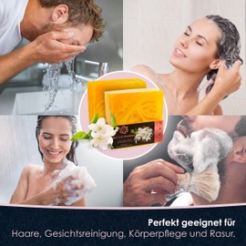 Panu Soaps Water Jasmine - Vegan Shower Soap for All Skin Types - Natural Soap as Solid Shower Gel and Solid Shampoo - Premium Soap Bar - Natural Shower Chunk as Solid Shower Gel