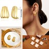 NECOCY 6 Pairs Chunky Gold Hoop Earrings Set for Women