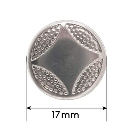 Trimming Shop 17mm Jean Buttons Silver Star Design Tack Fastener Buttons, Replacement for Missing Buttons on Jeans, Jackets, Clothes, Denim Skirt, 8pcs