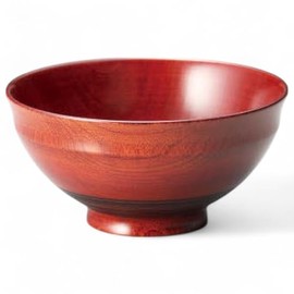 J-kitchens PID-528558 Lacquer, Rice Bowl, Wooden, Lacquer, Hand-painted, Made in Japan
