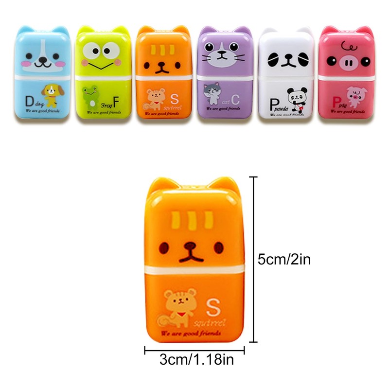 Rumyve 6 PCS Cube Erasers - Cute Animal Pencil Erasers