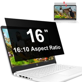 Mamol 16 Inch Laptop Privacy Screen Compatible with Lenovo Hp Dell Acer Asus Thinkpad Envy Xps, 16:10 Aspect Anti Blue Light Glare Privacy Filter, 16:10 Removable Laptop Screen Privacy Shield 16 in, Anti-Scratch Screen Protector