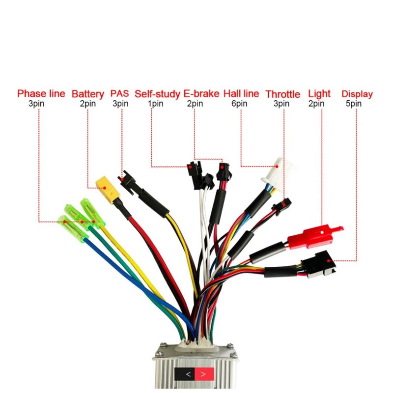 BuyWeek Brushless Motor Controller, 24V 36V 48V 17a 3-Mode Sine