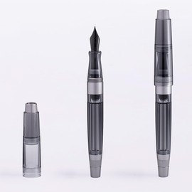 Natami Vacuum Filling Fountain Pen,Titanium & Acrylic Writing Office Business,Writing Office Business Large-Capacity Pen with Gift Case